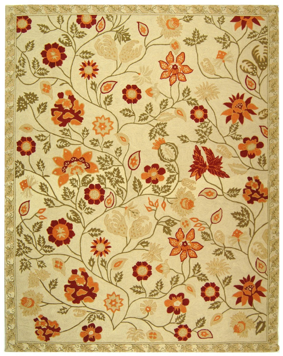 Chelsea Hand Hooked Rug - Luxurious 100% Wool Pile, Durable Cotton Bac