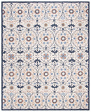 Chelsea Houghton  Hand Hooked Wool Pile Rug Ivory / Navy