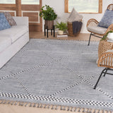 Nourison Asilah ASI01 Casual Machine Made Power-loomed Indoor only Area Rug Light Blue 9' x 12'2" 99446888624