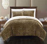 Alligator Gold Queen 3pc Comforter Set