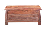 Porter Designs Kalispell Solid Sheesham Wood Natural Coffee Table Gray 05-116-12-2439