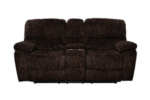 Porter Designs Chandler Reclining Console Loveseat Contemporary Reclining Love Brown 03-201-02-9093