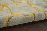 Nourison Symmetry SMM05 Eclectic Handmade Tufted Indoor Area Rug Grey/Yellow 8'6" x 11'6" 99446495884