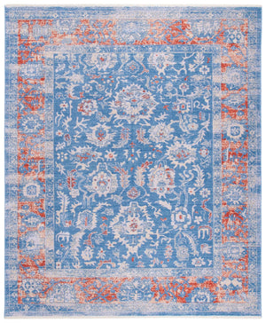 Hellenic 400 Hellenic 415 Traditional Power Loomed 70% Wool, 20% Viscon, 10% Polyamide Rug Blue / Rust