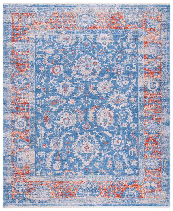 Hellenic 400 Hellenic 415 Traditional Power Loomed 70% Wool, 20% Viscon, 10% Polyamide Rug Blue / Rust