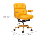 Zuo Modern Smiths 100% Polyurethane, Plywood, Steel, Aluminum Alloy Modern Commercial Grade Office Chair Yellow 100% Polyurethane, Plywood, Steel, Aluminum Alloy