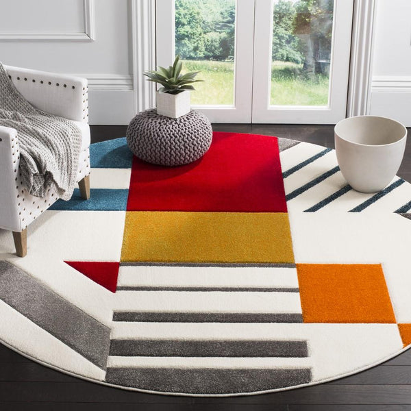 Safavieh Hollywood 709 Power Loomed Polypropylene Contemporary Rug HLW709B-8SQ