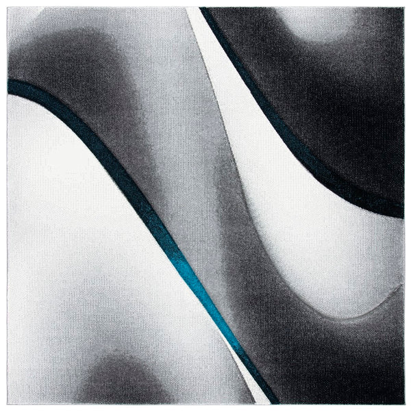 Hollywood 712 Contemporary Power Loomed 100% Polypropylene Rug Grey / Blue