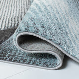 Hollywood 715 Contemporary Power Loomed 100% Polypropylene Rug Grey / Light Blue