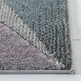 Hollywood 715 Contemporary Power Loomed 100% Polypropylene Rug Grey / Light Blue