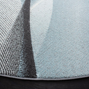 Hollywood 715 Contemporary Power Loomed 100% Polypropylene Rug Grey / Light Blue