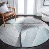 Hollywood 715 Contemporary Power Loomed 100% Polypropylene Rug Grey / Light Blue