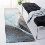 Hollywood 715 Contemporary Power Loomed 100% Polypropylene Rug Grey / Blue