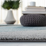 Hollywood 715 Contemporary Power Loomed 100% Polypropylene Rug Grey / Blue