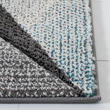 Hollywood 715 Contemporary Power Loomed 100% Polypropylene Rug Grey / Blue