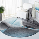 Hollywood 715 Contemporary Power Loomed 100% Polypropylene Rug Grey / Blue