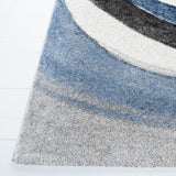 Hollywood 766 Contemporary Power Loomed 100% Polypropylene Rug Grey / Blue