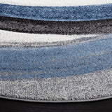 Hollywood 766 Contemporary Power Loomed 100% Polypropylene Rug Grey / Blue