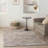 Nourison Venosa VSN01 Modern Handmade Tufted Indoor Area Rug Grey/Ivory 5'3" x 7'3" 99446786999