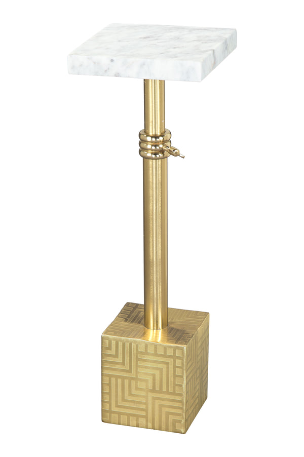 Zuo Modern Josef Marble, Iron Modern Commercial Grade Side Table White, Gold Marble, Iron