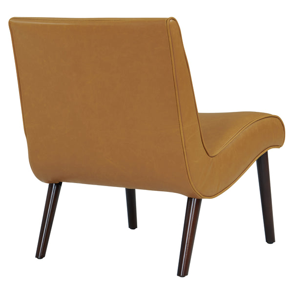 Alexis Stylish Bonded Leather Accent Chair - Tufted Comfort, Mid-Century Design, Fully Assembled!