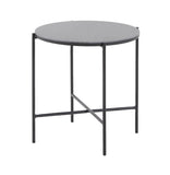 VIG Furniture Modrest Hobart - Modern Black Ceramic End Table VGDWJ5837-BLK-ET