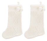 Safavieh Cookie Stocking in White - Set of 2 HOL1003A-SET2