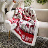 Safavieh Prancer Sherpa Throw in Red HOL2007A-5060