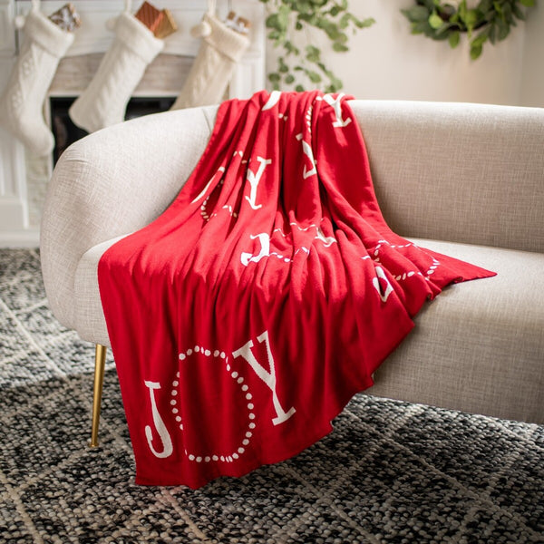 Safavieh Joy To The World Throw in Red, White HOL2009A-5060