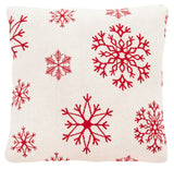 Safavieh Snow Flake Pillow in Red HOL3003A-2020