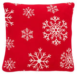 Snow Flake Pillow in Red