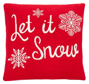 Safavieh Snowfall Pillow in Red HOL3004A-2020