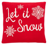 Snowfall Pillow in Red