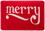 Be Merry Pillow in Red