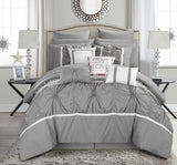 Ashville Grey Queen 16pc Comforter Set