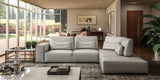 VIG Furniture Coronelli Collezioni Hollywood - Italian Light Grey Leather RAF Chaise Sectional Sofa VGCC-HOLLYWOOD-GREY-RAF-SECT VGCC-HOLLYWOOD-GREY-RAF-SECT