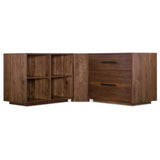 1650-10 Transitional Elon Lateral File In Rubberwood Solids And Flat Cut Walnut Veneer
