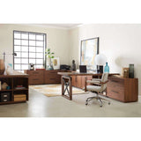 1650-30 Transitional Elon Swivel Desk Chair In Rubberwood Solids With Fabric And Metal