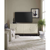 1686-55 Transitional Poplar And Hardwood Solids With Shell And Metal Entertainment Console