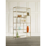 500-50 Modern-Contemporary Etagere In Iron With Glass And Silver Leaf