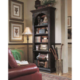 500-50 Traditional-Formal Black Bookcase In Hardwood Solids And Veneers; Hand Painted