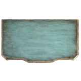 500-50 Traditional/Formal Poplar Solids With Gold Leaf Three Drawer Turquoise Chest