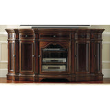 5139-55 Traditional/Formal Poplar Solids And Cherry Veneers With Glass And Satin Inlays On Top Entertainment 74'' Console