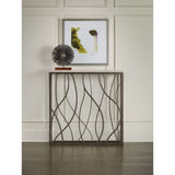 5373-85 Transitional Metal And Marble Thin Metal Console