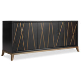 5518-55 Transitional Mango Solids And Metal Entertainment Console 64In
