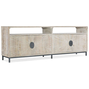 5560-55 Casual Door Entertainment Console In Mango Solids And Iron