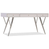 5622-10 Modern-Contemporary Sophisticated Contemporary Writing Desk 60In In Poplar And Hardwood Solids With Polished Stainless Steel