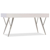 5622-10 Modern-Contemporary Sophisticated Contemporary Writing Desk 60In In Poplar And Hardwood Solids With Polished Stainless Steel