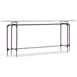 5633-85 Transitional Marble And Iron Skinny Metal Console