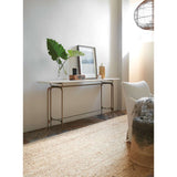 5633-85 Transitional Marble And Iron Skinny Metal Console